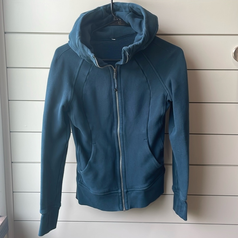 Lululemon Scuba Full Zip Hoodie - Dark Teal - Size 4